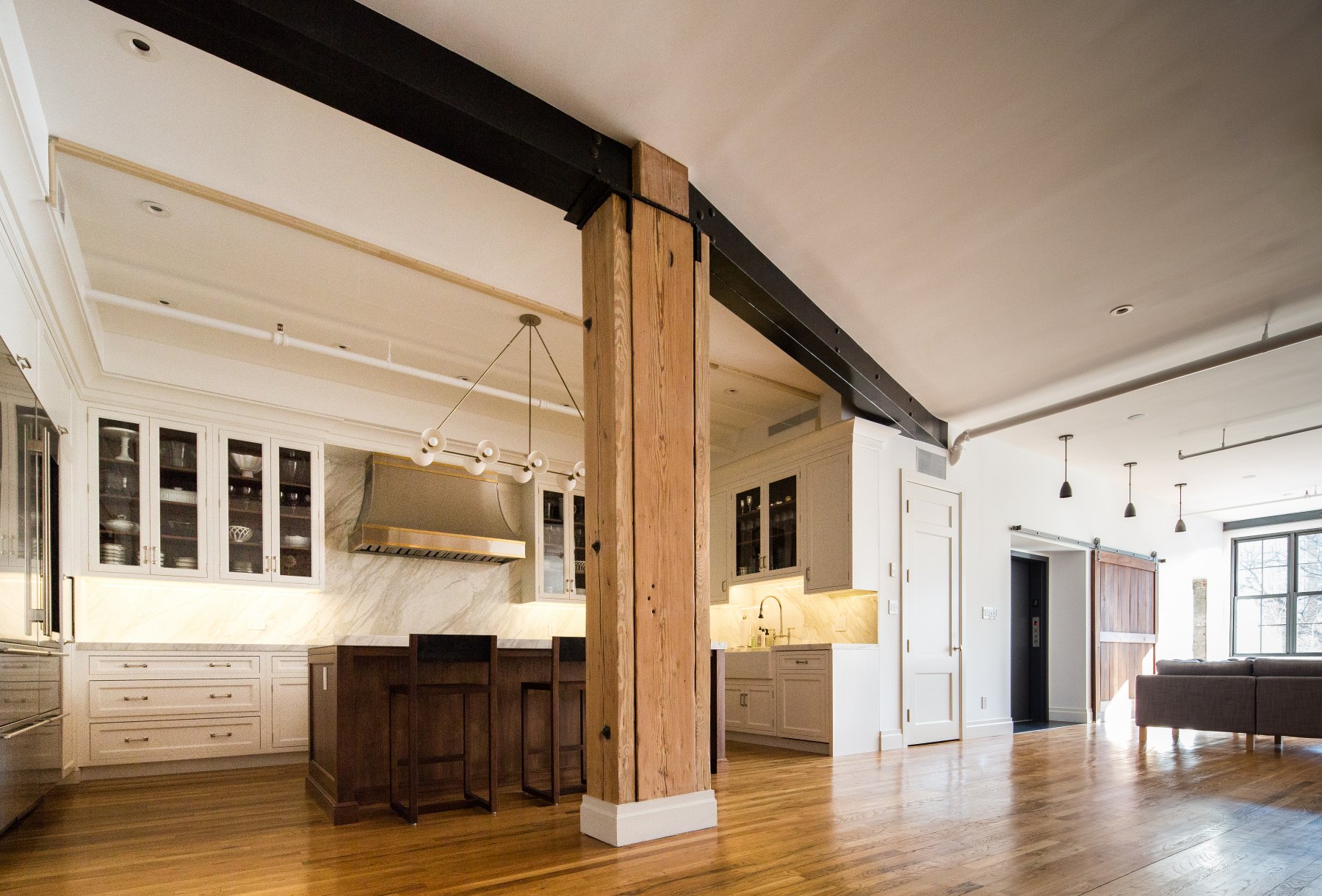Kitchen and living room