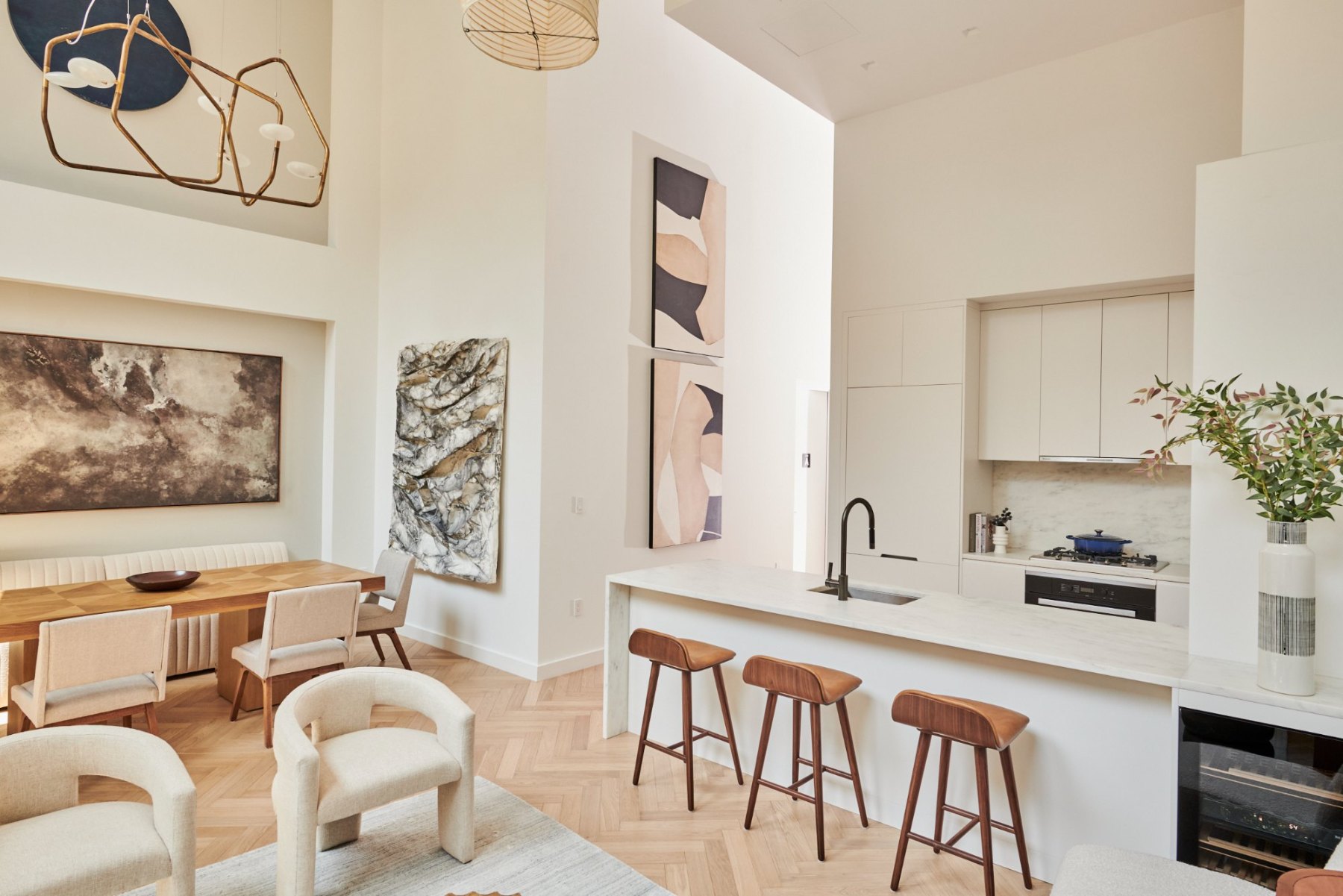 Dining and kitchen