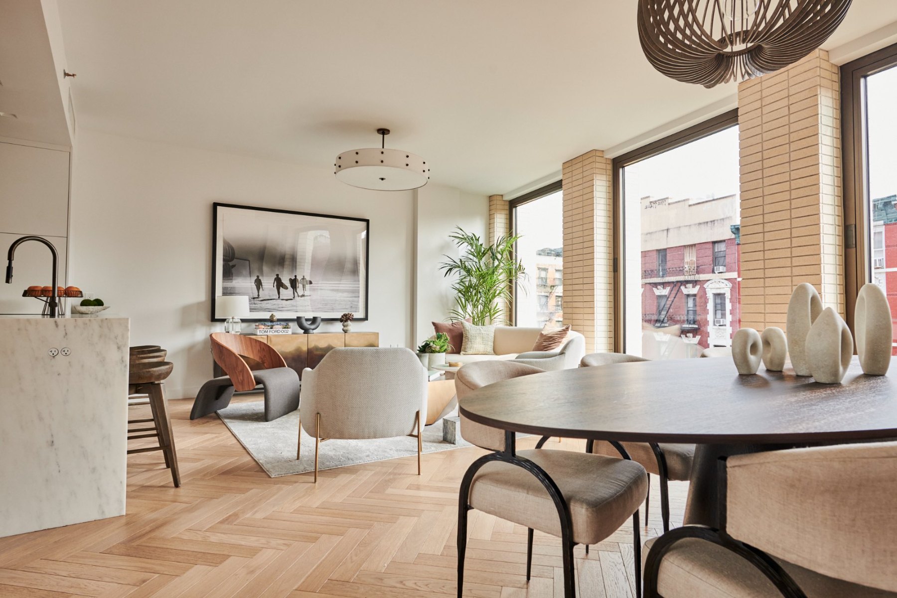 Living room, upper duplex