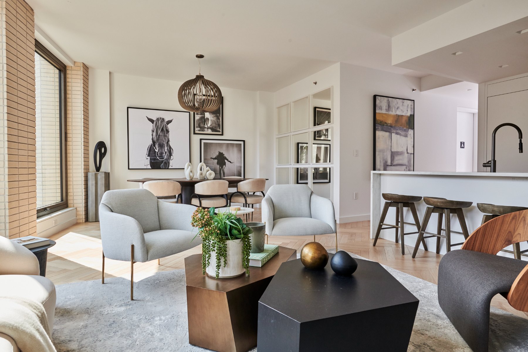 Living and dining, upper duplex