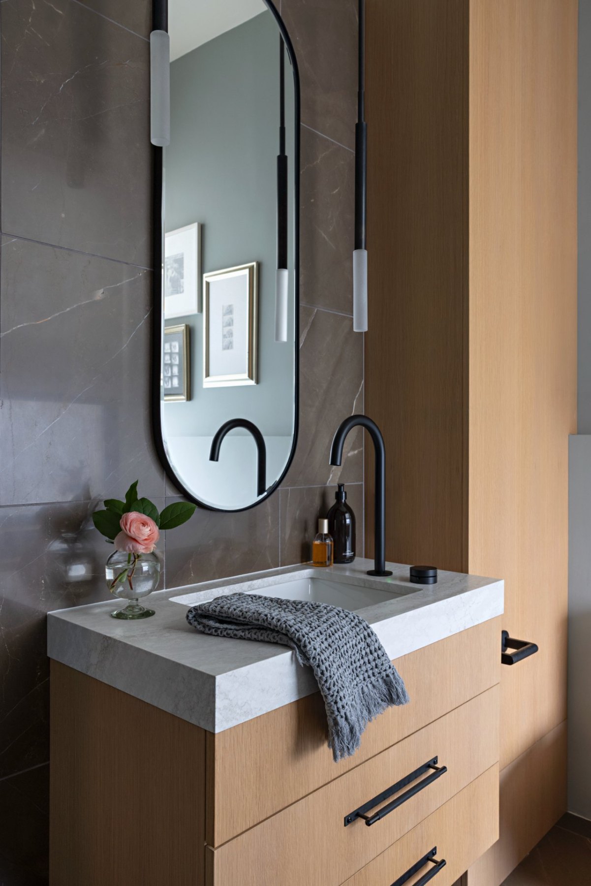 Oak vanity