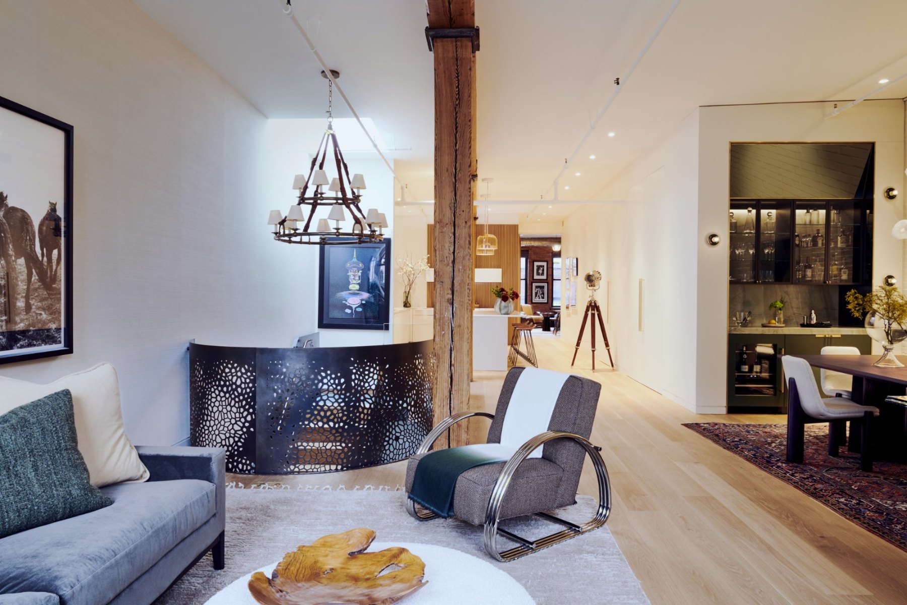 Living room and stair