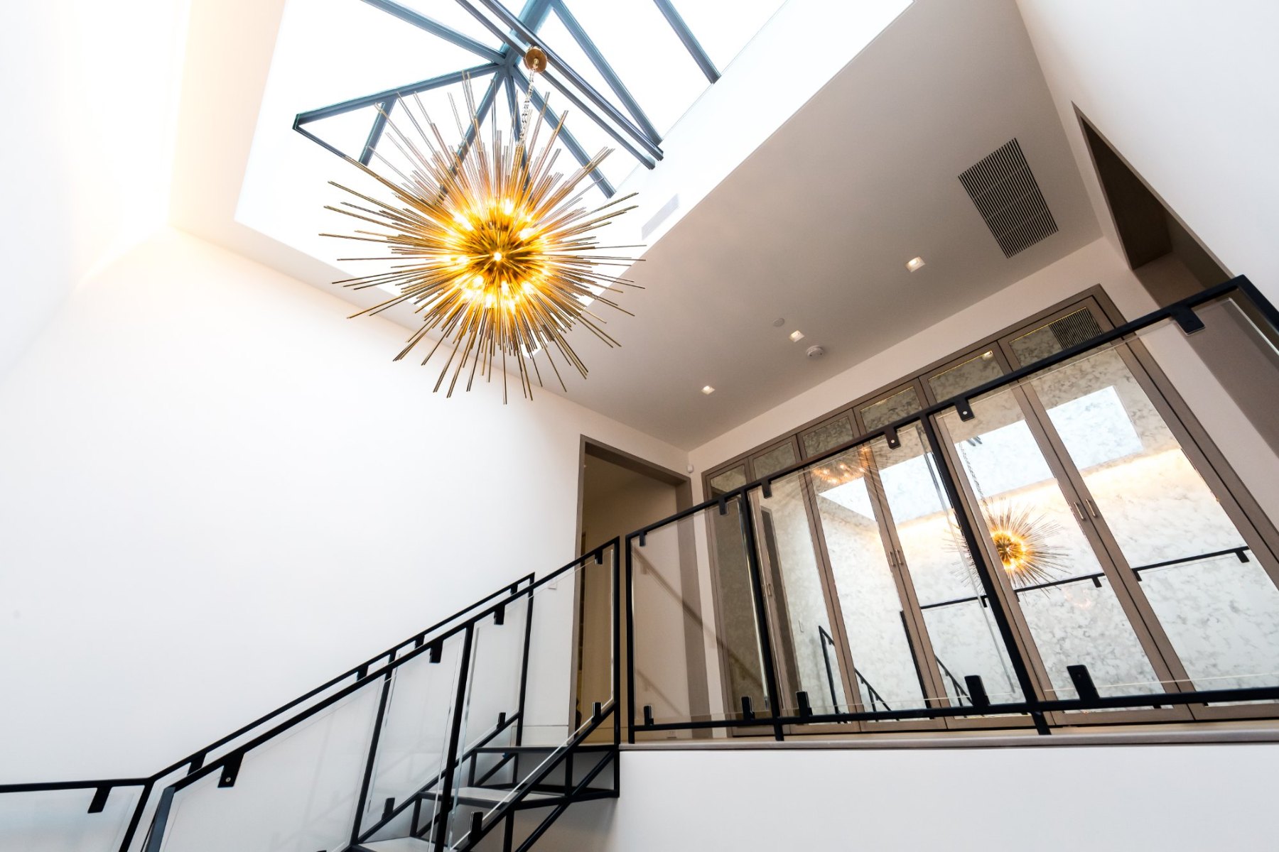 Stair and rooftop skylight