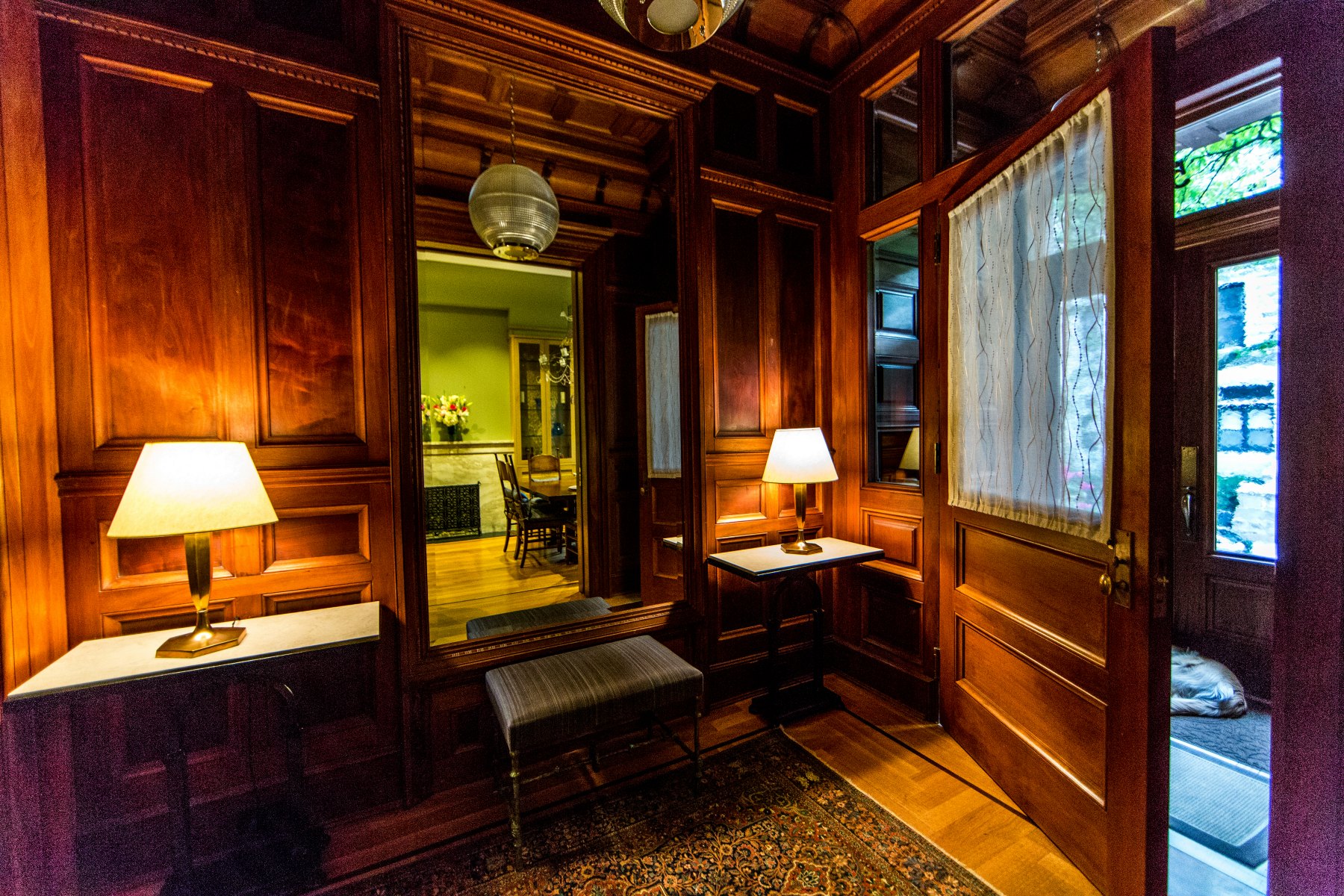 Paneled entry vestibule